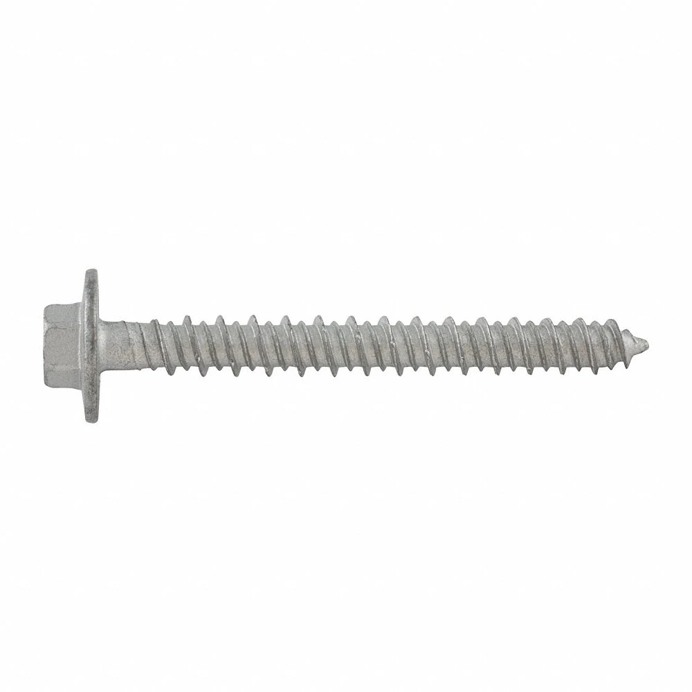 Screw Anchor, 3/16 Inch Dia, 1/4 Inch Size, 3 1/4 Inch Lg, 1 7/8 Inch Thread Length, 1000PK