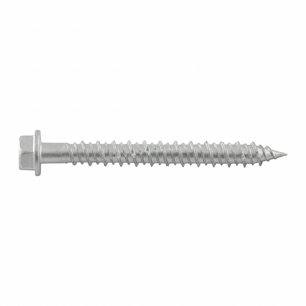 Screw Anchor, 3/16 Inch Dia, 1/4 x 1-1/4 Inch Size, 50PK
