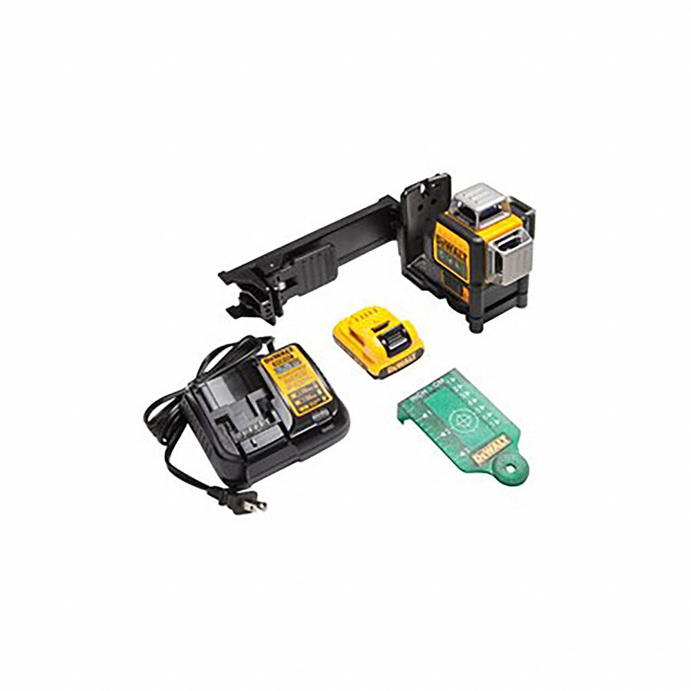 Cross Line Laser, 0 Line and 0 Dot, Green Beam, 2 Plane, 100-200 ft Range Without detector