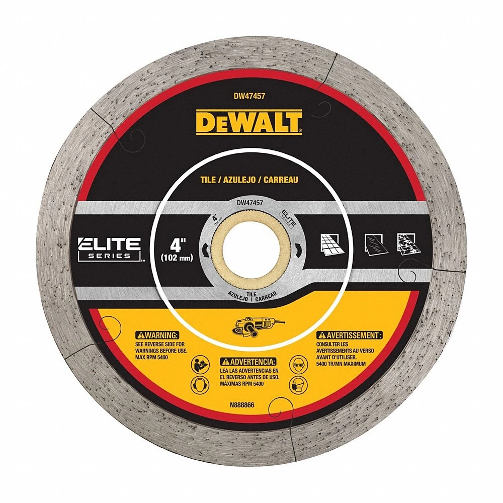 Diamond Saw Blade, Ceramic/Granite/Marble/Porcelain/Stone/Tile, 4 Inch Blade Dia, For Saw