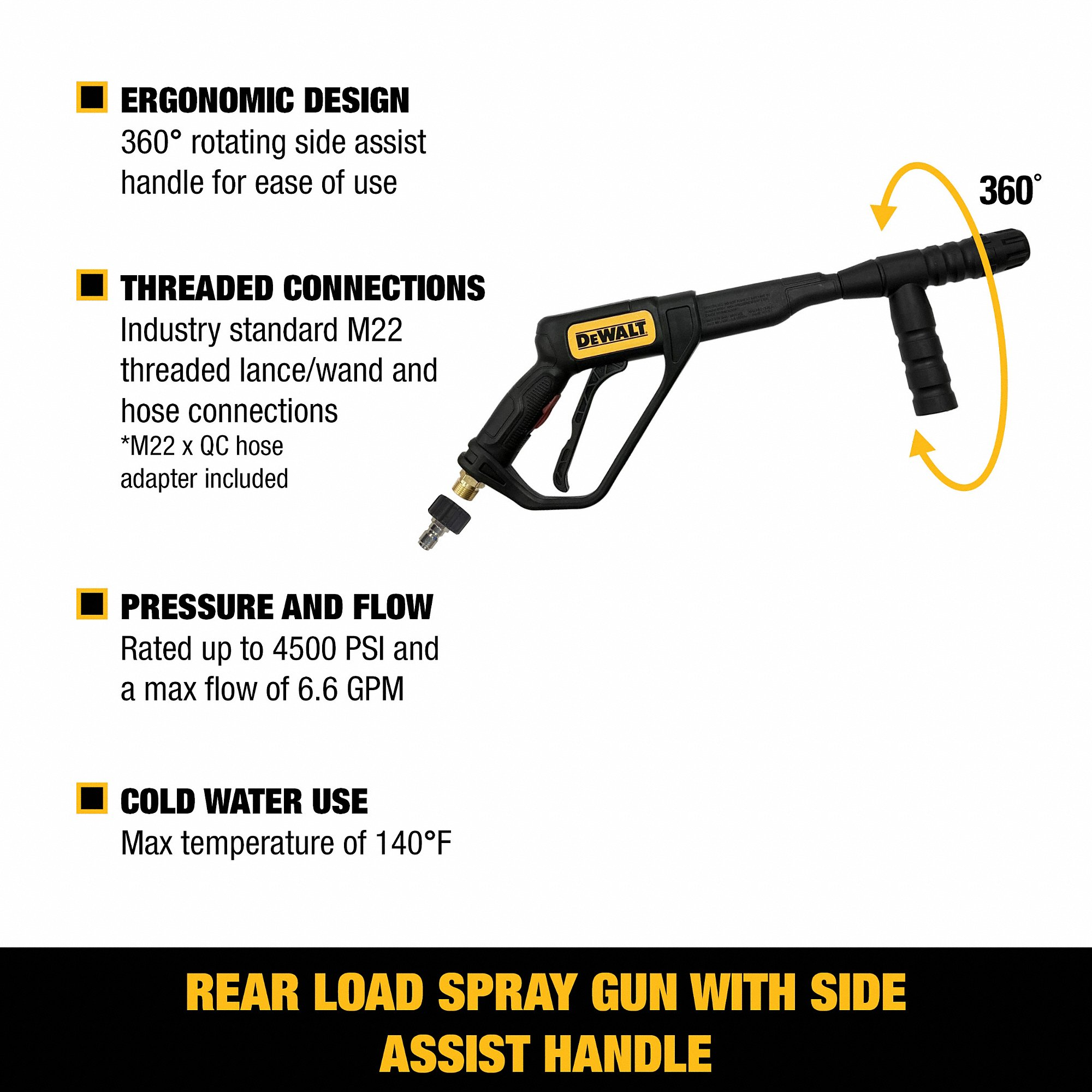 DEWALT DXPW1500E Spray Gun - M22 - 3400 Psi, Spray Gun - M22 - 3400 Psi | CP3PZB 42DA29
