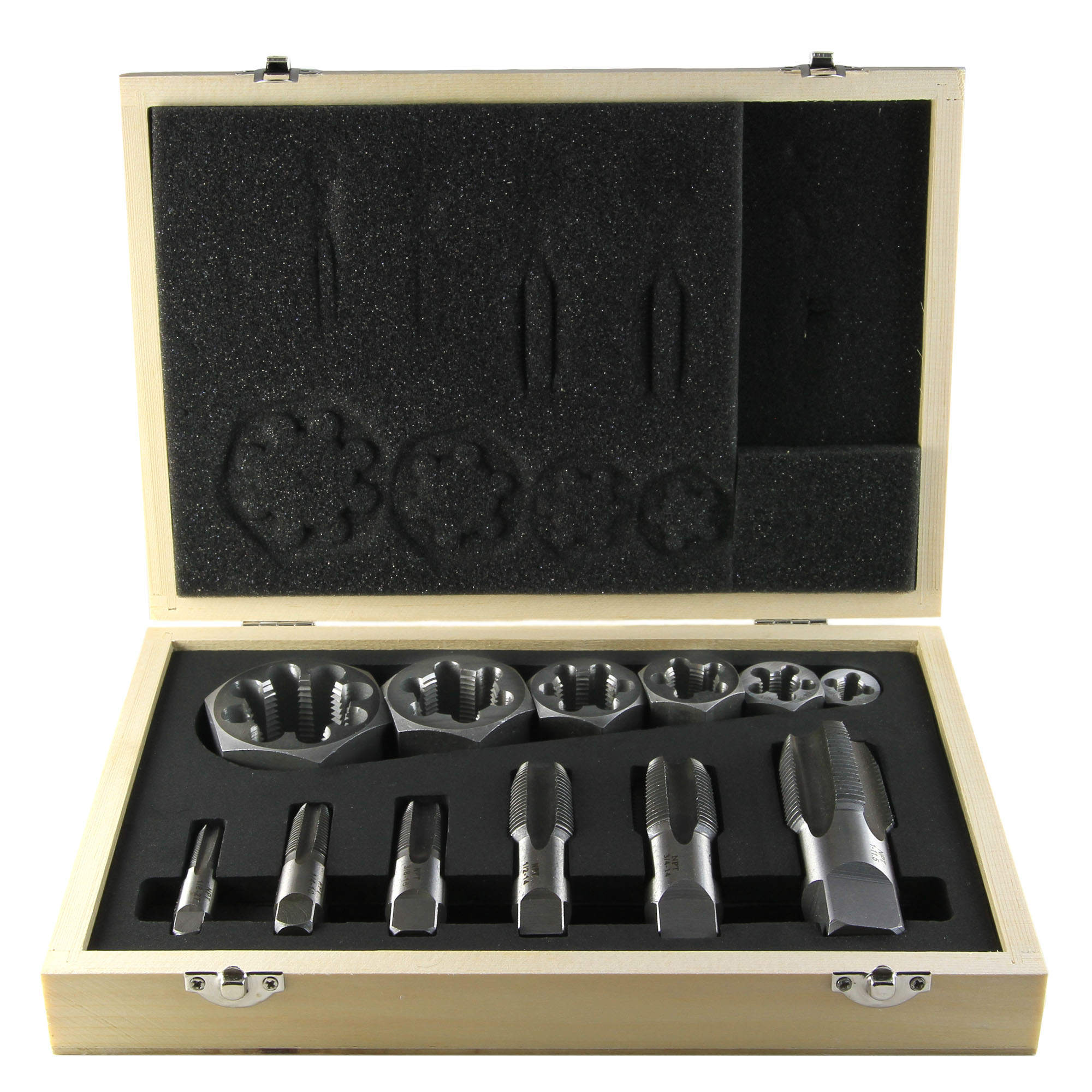 Tap And Die Set, 12 Pcs, Npt Thread