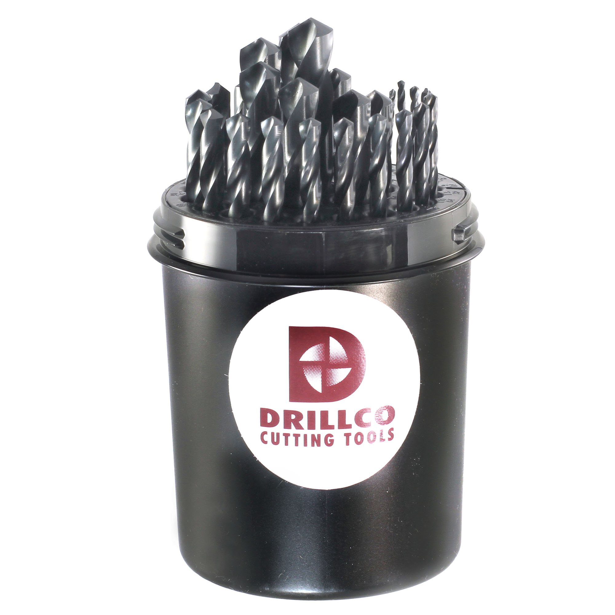 Jobber Length Drill Set, Heavy Duty, 1/16 Inch Min Bit, 1/2 Inch Max Bit, 135 deg., 29 Pcs