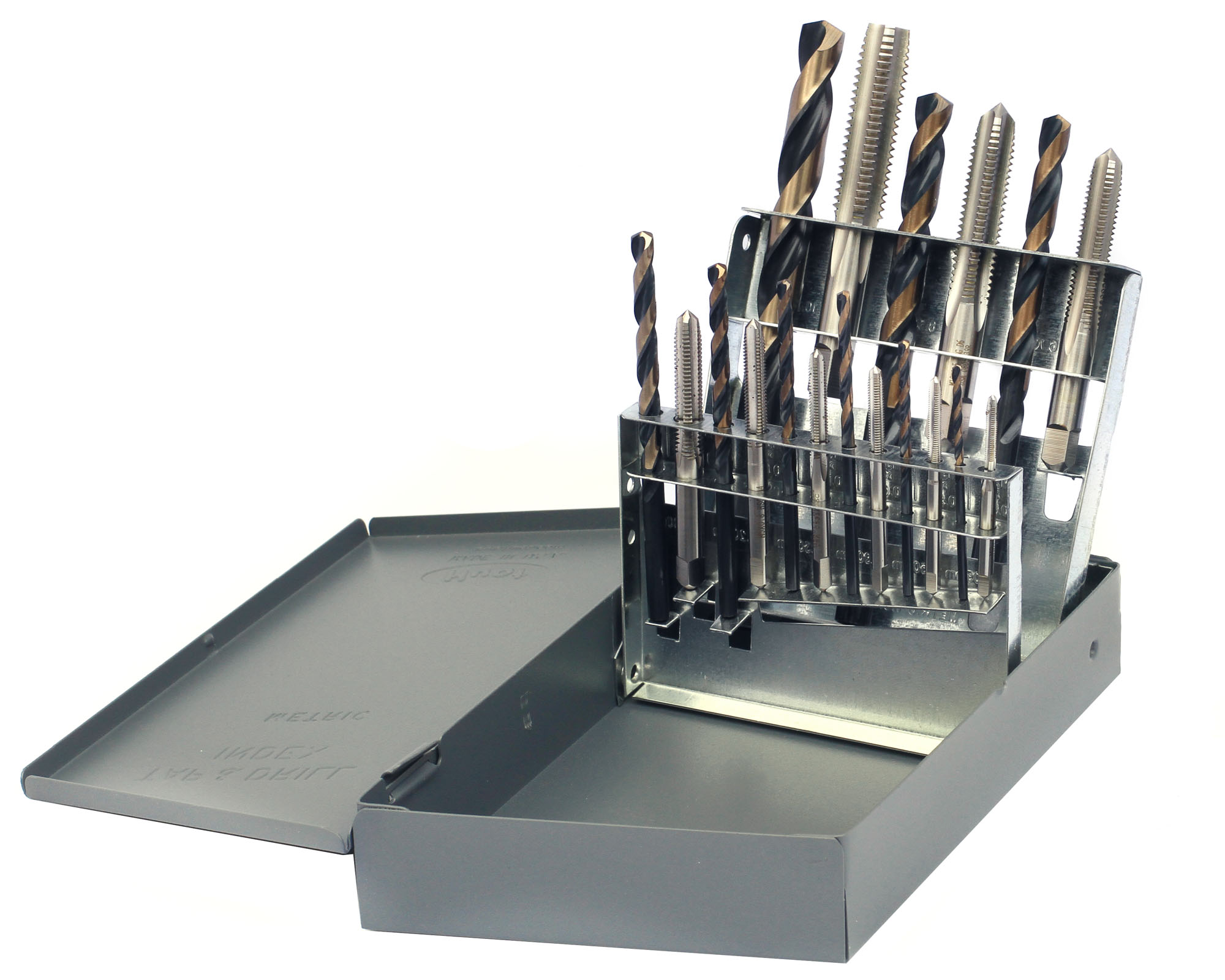 Tap and Drill Set, Single End, 18 Pcs