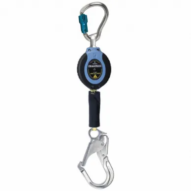 Self-Retracting Lifeline, 2 1/2 Inch Aluminum Rebar Hook Anchor, Harness Steel Carabiner