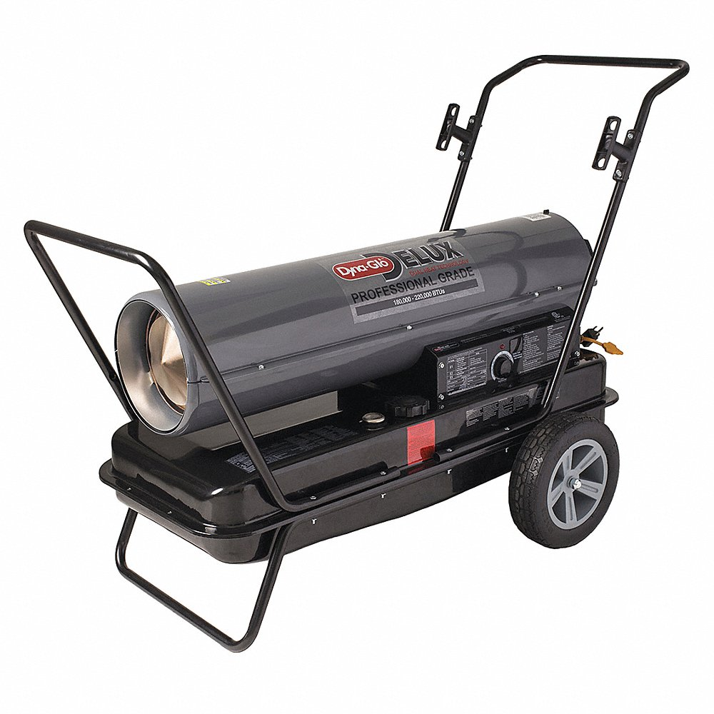 Kerosene Forced Air Heater, 222000 BtuH, Kerosene, 650 cfm, 13.0 gal