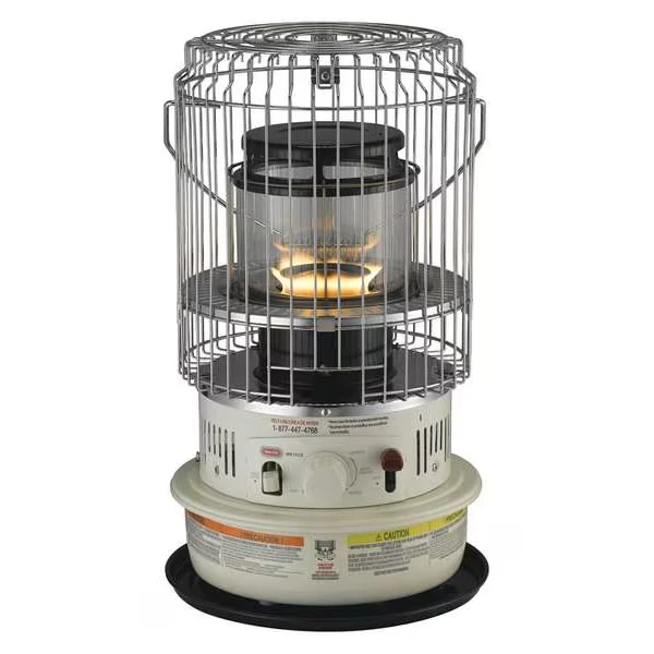Kerosene Radiant Heater, 10, 500 BtuH, Kerosene, 500 sq ft Heat Area