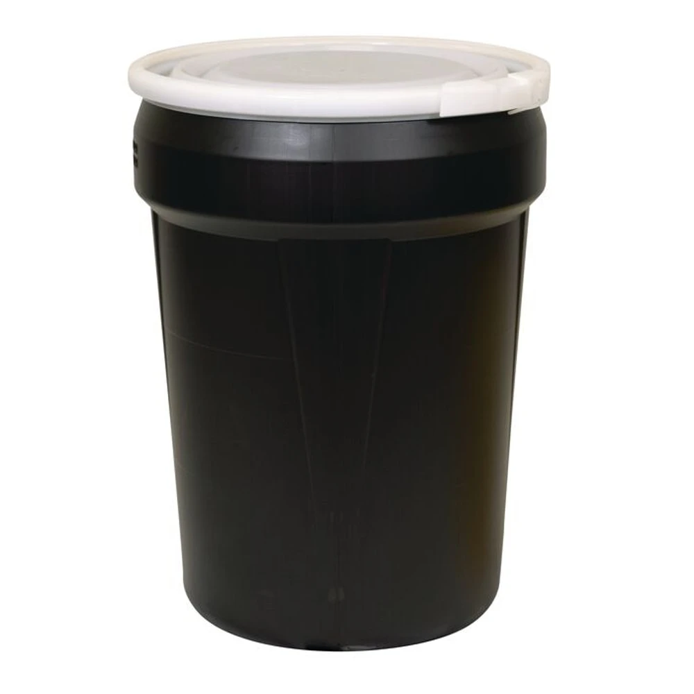 EAGLE 1601BLK Open Head Poly Drum, 30 Gallon, Black with Plastic Lever-Lock Ring | AG8DWU