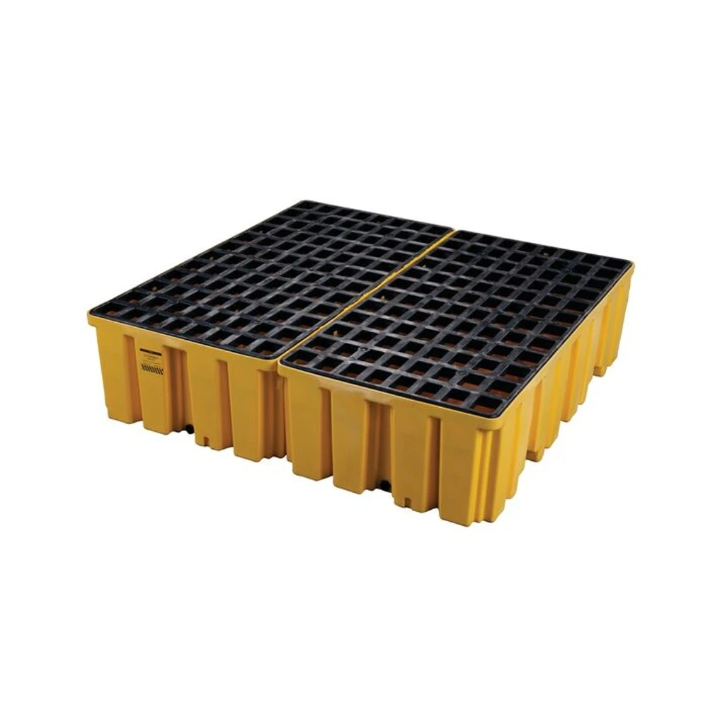 EAGLE 1640 4 Drum Spill Pallet, 8000 lb Capacity, With Fork Pockets | AC6NJF 35U069