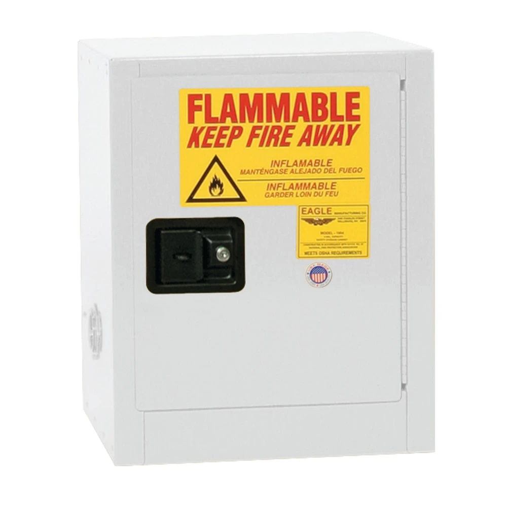 EAGLE 1904XWHTE Flammable Liquid Safety Cabinet, 4 Gallon | CE7RWF