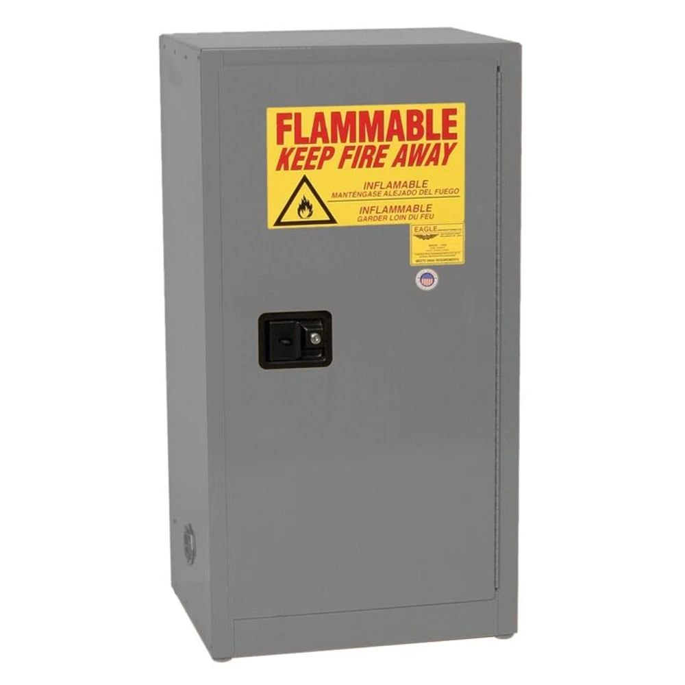 EAGLE 1906XGRAY Flammable Liquid Safety Cabinet, 16 Gallon | CE7RWN
