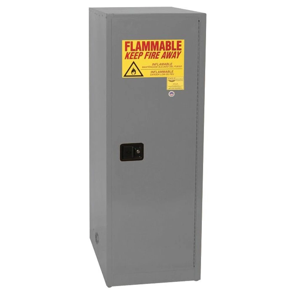 EAGLE 1946XGRAY Flammable Liquid Safety Cabinet, 48 Gallon, One Door | CE7RYH