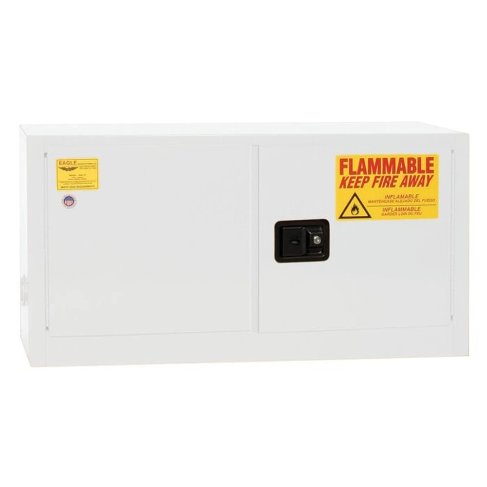 EAGLE ADD15XWHTE Flammable Liquid Safety Cabinet, 15 Gallon, Add On Cabinet | CE7TBJ