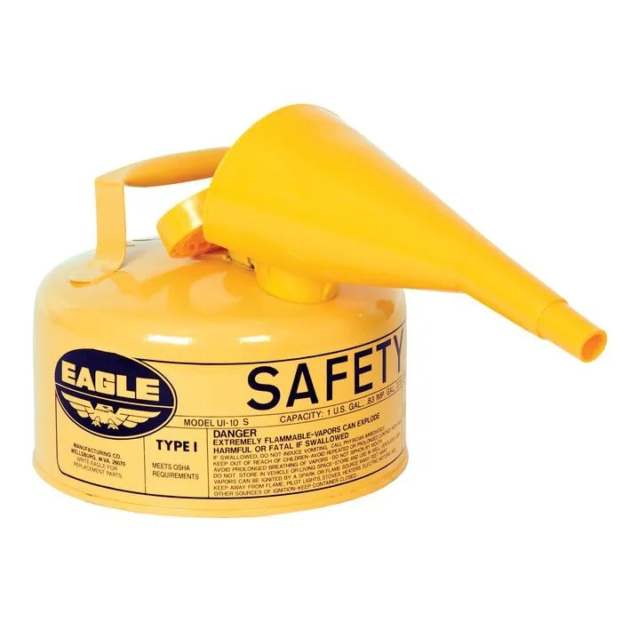 EAGLE UI-10-FSY Type I Safety Can 1 Gallon Yellow 10in | AD2DUP 3NKP9