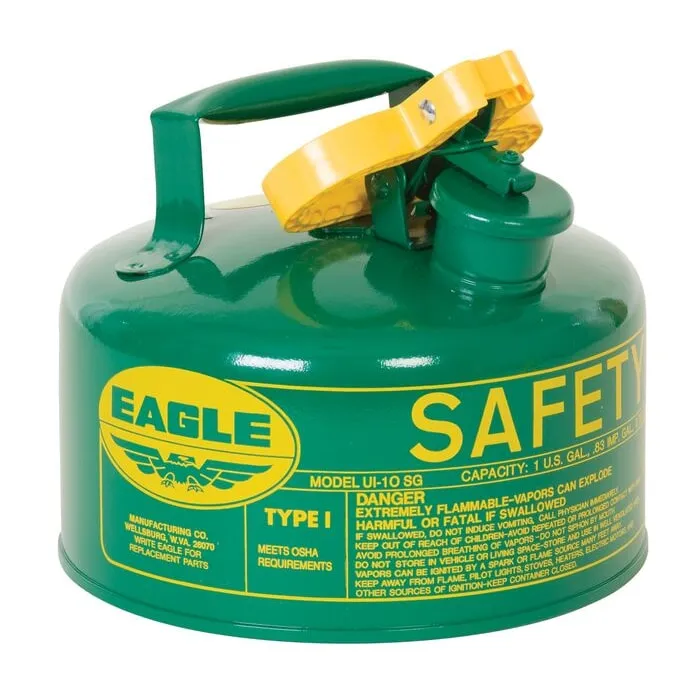 EAGLE UI-10-SG Type I Safety Can 1 Gallon Green 8 Inch Height | AD2DTK 3NKJ6