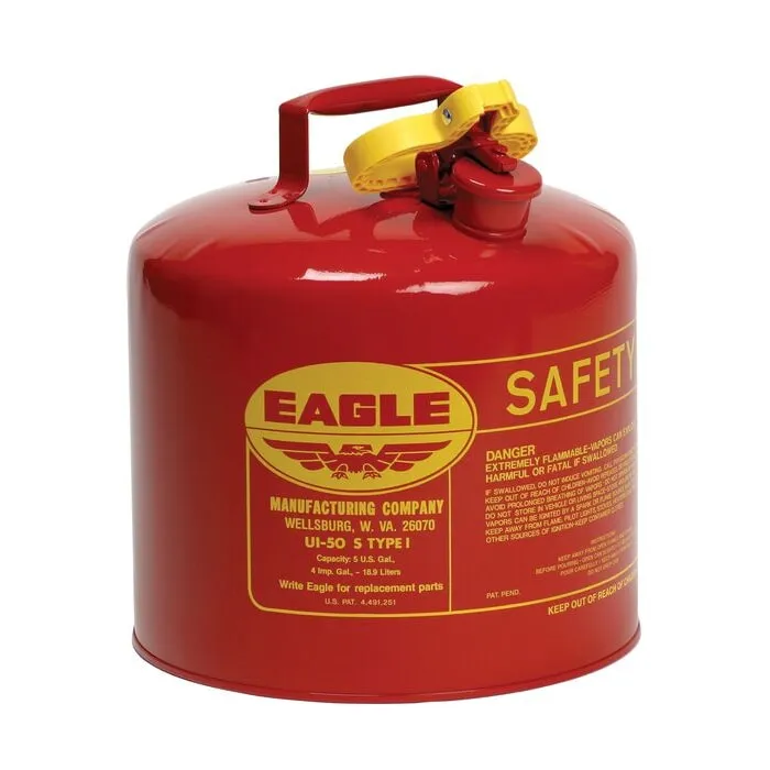 EAGLE UI-50S Type I Safety Can 5 Gallon Red 13-1/2 Inch Height | AC3TMU 2W313