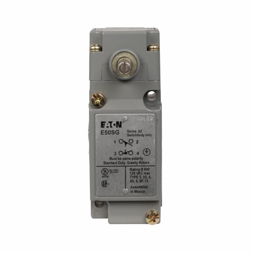 EATON E50SG E50 Nema Heavy Duty Plug-In Limit Switch, Assembled Switch, E50, 5A At 240V, 1No-1Nc | BJ3ACR