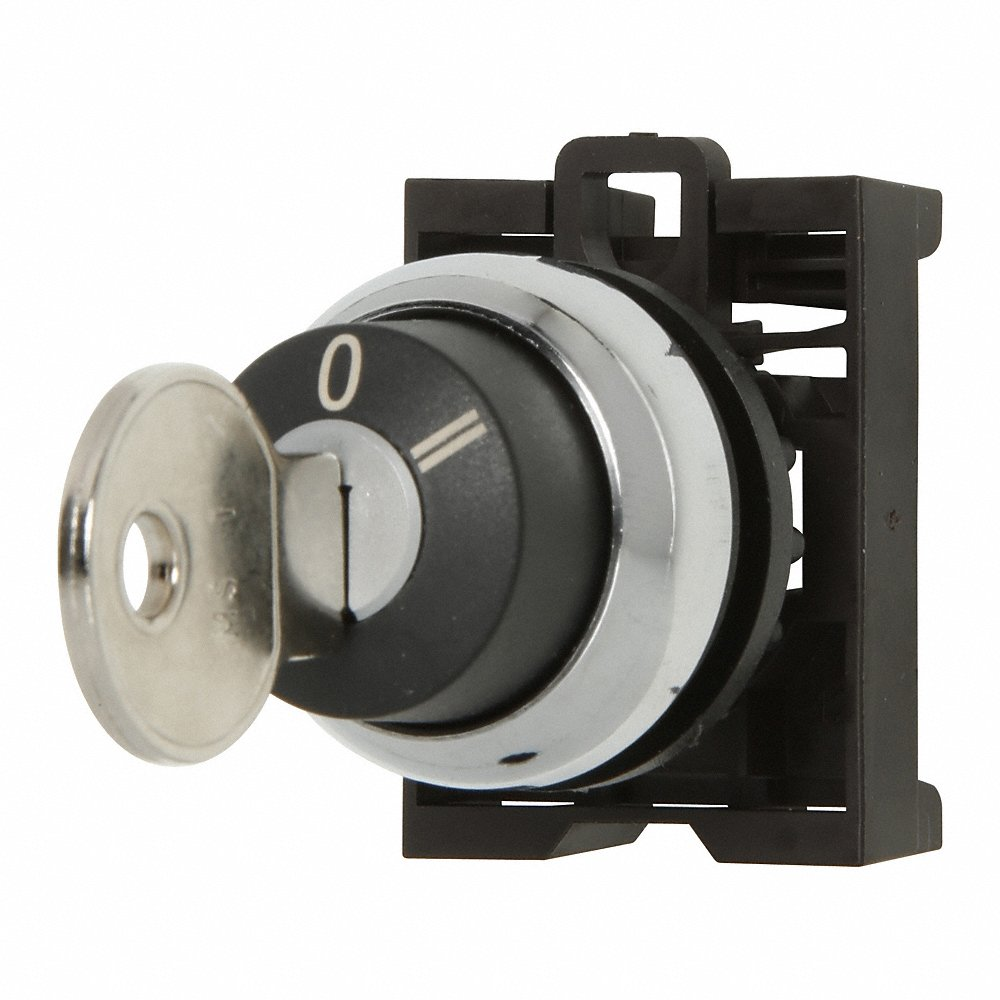 EATON M22-WS3 Pushbutton, M22 Modular Three Position Key-Operated Selector Switch, 22.5 Mm, Momentary | BH4UZG
