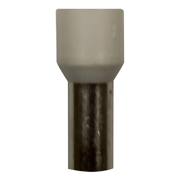 Wire Ferrule, White, 6 AWG, 12mm, 100PK