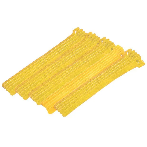 Cable Tie Hook Tape 8 Inch Yellow, 25PK