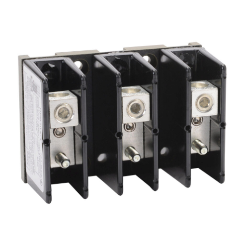 Open Power Distribution Block, 175A, 3-Pole, 2/0 Awg To 8 Awg, 1/4-20 x 3/4 Stud