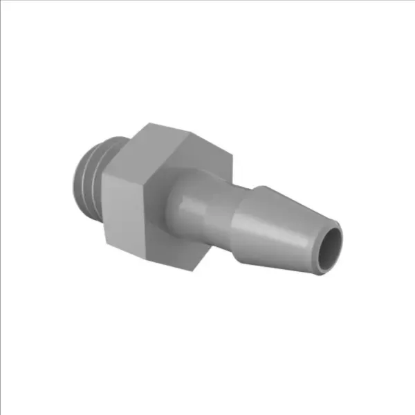 ELDON JAMES A1032-1.5-200PVDF Adapter, 10-32 UNF Thread Size, 3/32 Inch Barb, Grey Kynar 740 | CJ8CKA