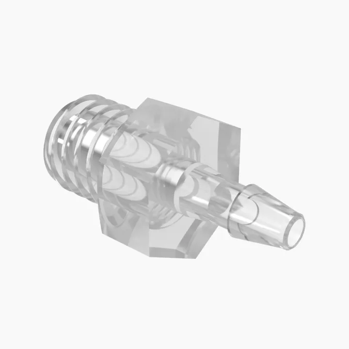 ELDON JAMES A1032X-1-200PP Adapter, 10-32 Extended Thread Size, 1/16 Inch Barb, Polypropylene | CJ8CNB