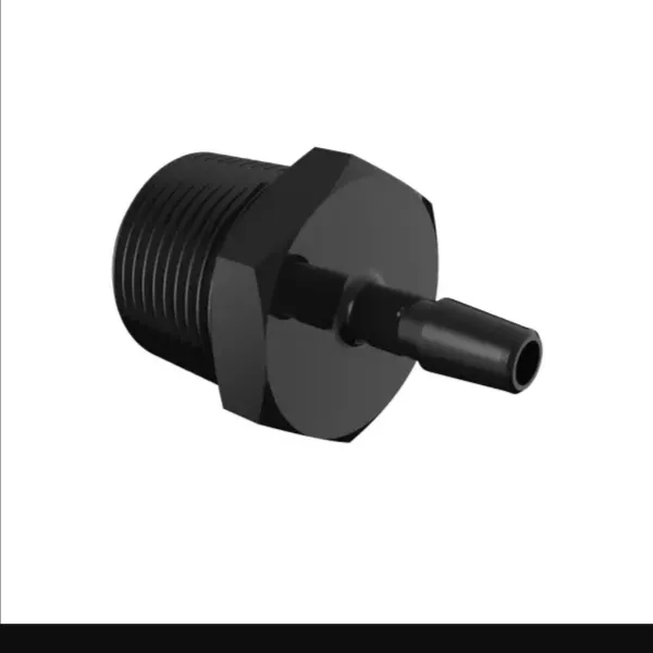 ELDON JAMES A12-4BN Adapter, 3/4 NPT Thread Size, 1/4 Inch Barb, Black Nylon | CJ8CQD