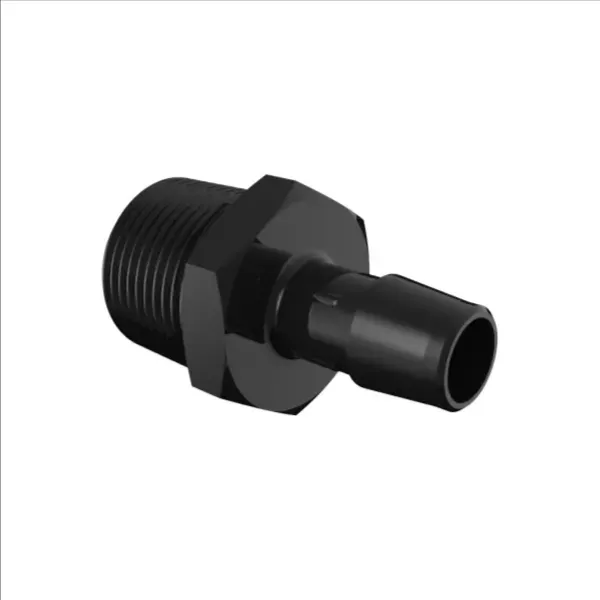 ELDON JAMES A12-8BN Adapter, 3/4 NPT Thread Size, 1/2 Inch Barb, Black Nylon | CJ8CRB