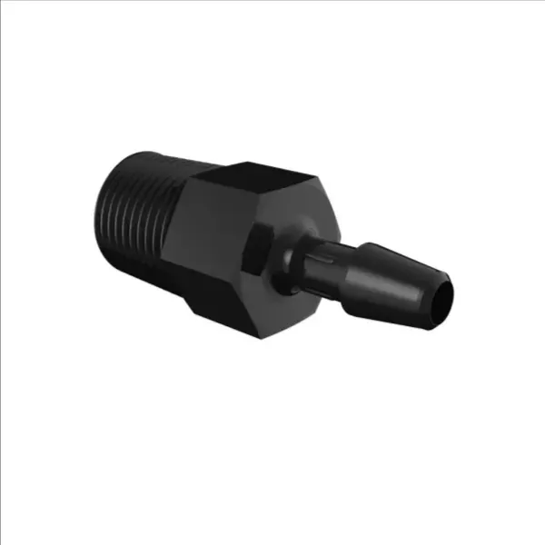 ELDON JAMES A2-2.5GFBN Adapter, 1/8 NPT Thread Size, 5/32 Inch Barb, Glass Filled Black Nylon | CJ8CWY