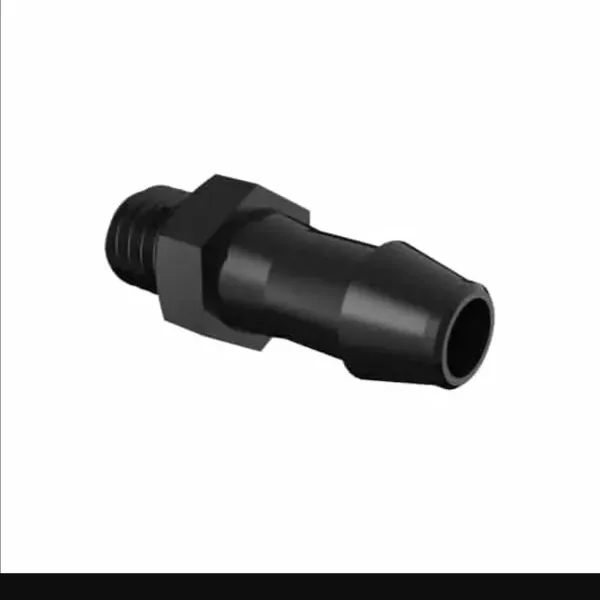 ELDON JAMES A6M-3-200BN Adapter, M6 x 1 Thread Size, 3/16 Inch Barb, Black Nylon | CJ8DNQ