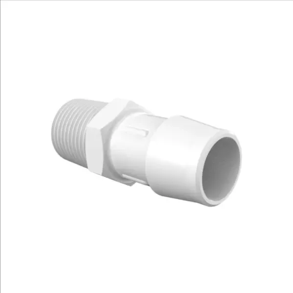 ELDON JAMES A8-12NK7-QC Adapter, 1/2 NPT Thread Size, 3/4 Inch Barb, Natural Kynar 740 QC | CJ8DPJ