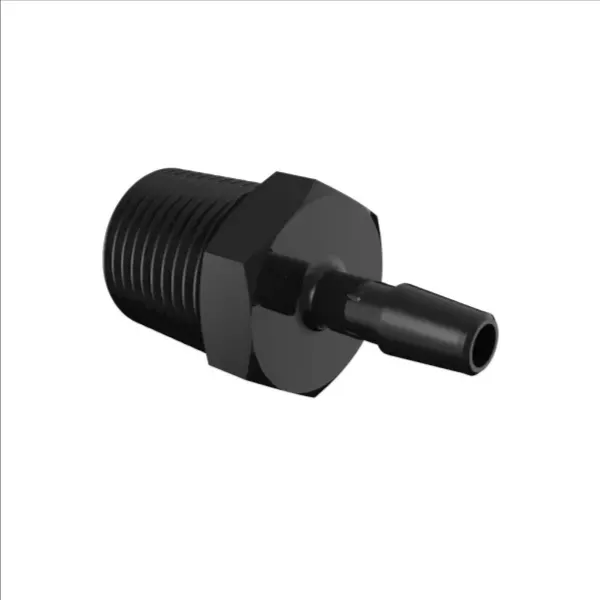 ELDON JAMES A8-4GFBN Adapter, 1/2 NPT Thread Size, 1/4 Inch Barb, Glass Filled Black Nylon | CJ8DPT