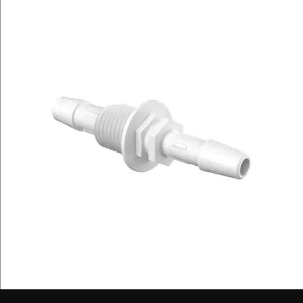 ELDON JAMES BH4S-5-4NN Bulkhead Adapter, 1/4 Inch Size, 5/16 x 1/4 Inch Inside Dia., Natural Nylon | CJ8DVG