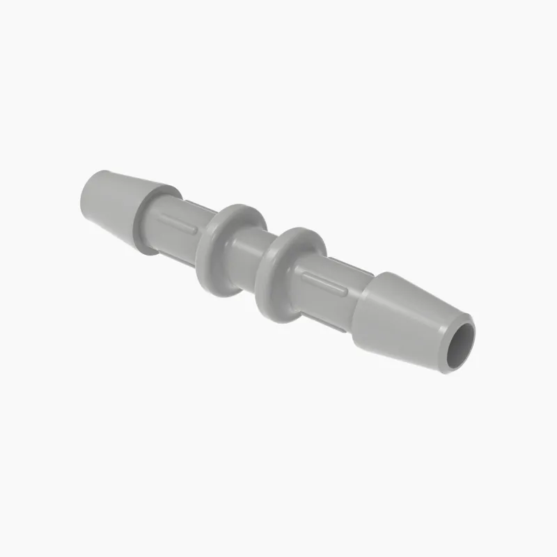 ELDON JAMES C0-2.5PVDF Straight Coupler, 5/32 Inch Inside Dia., Gray Kynar 740 | CJ8ECB