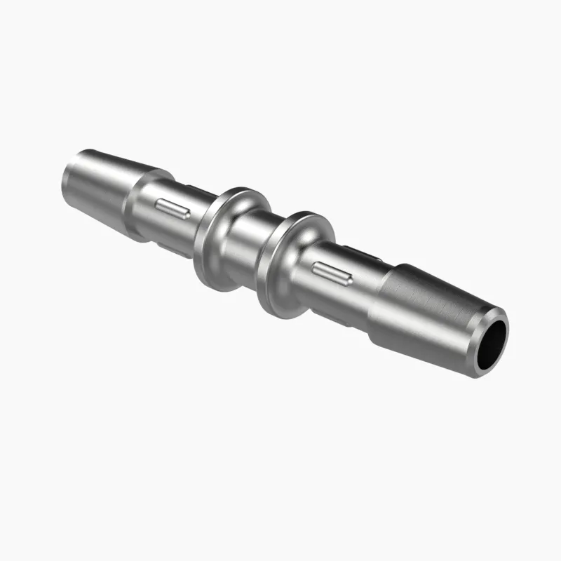 ELDON JAMES C0-4SS Straight Coupler, 1/4 Inch Inside Dia., Stainless Steel | CJ8EEK