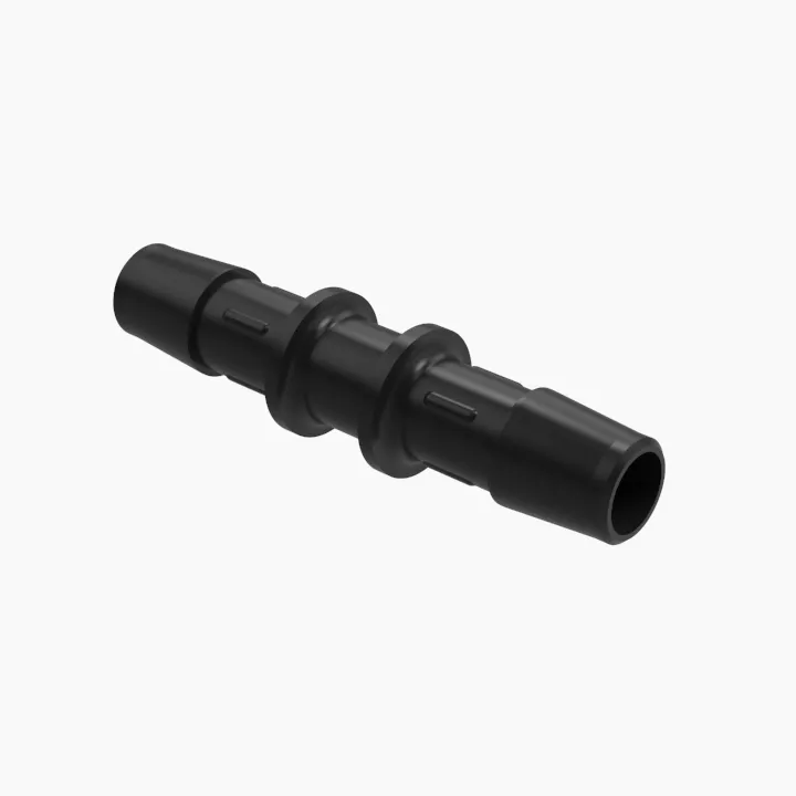 ELDON JAMES C0-6GFBN Straight Coupler, 3/8 Inch Inside Dia., Glass Filled Black Nylon | CJ8EFL
