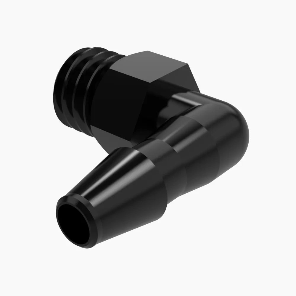 ELDON JAMES L1032-1.5-200BN Elbow, 10-32 UNF Thread Size, 3/32 Inch Barb, Black Nylon | CJ8FNB