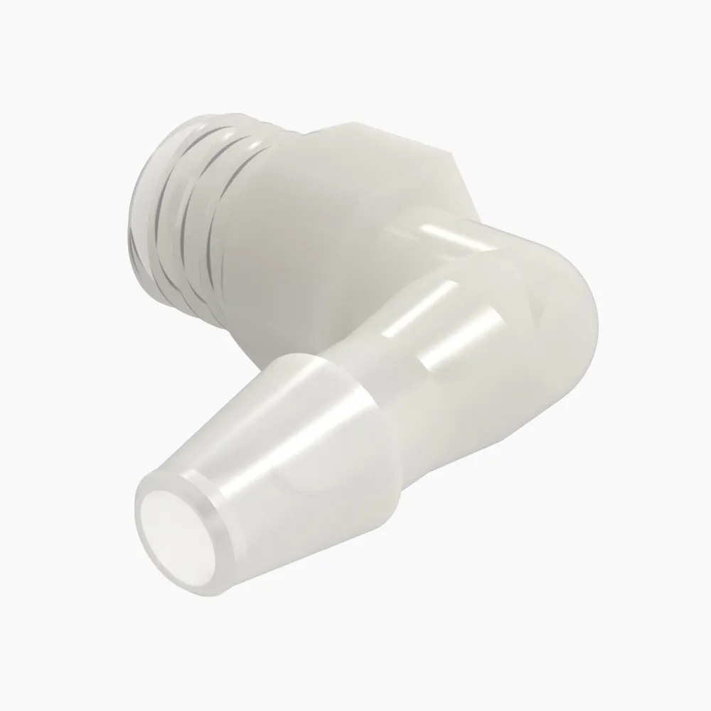 ELDON JAMES L1032-1.5-200NK7 Elbow, 10-32 UNF Thread Size, 3/32 Inch Barb, Natural Kynar 740 | CJ8FND