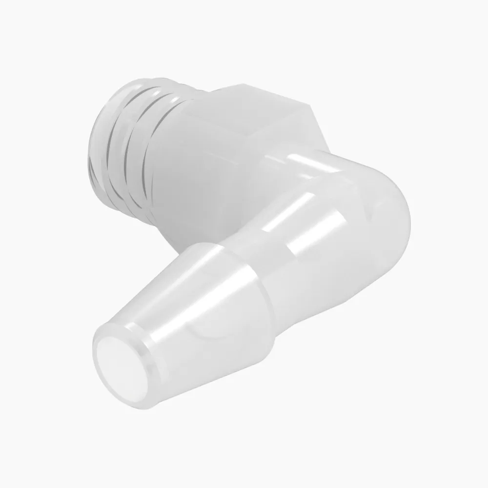 ELDON JAMES L1032-1.5-200PP Elbow, 10-32 UNF Thread Size, 3/32 Inch Barb, Polypropylene | CJ8FNF