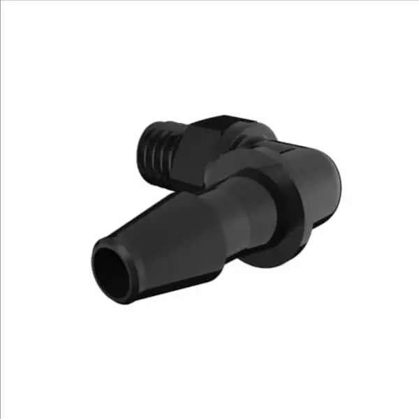 ELDON JAMES L1032T-2-200BN Elbow, 10-32 Thread Size, 1/8 Inch Barb, Black Nylon | CJ8FPR