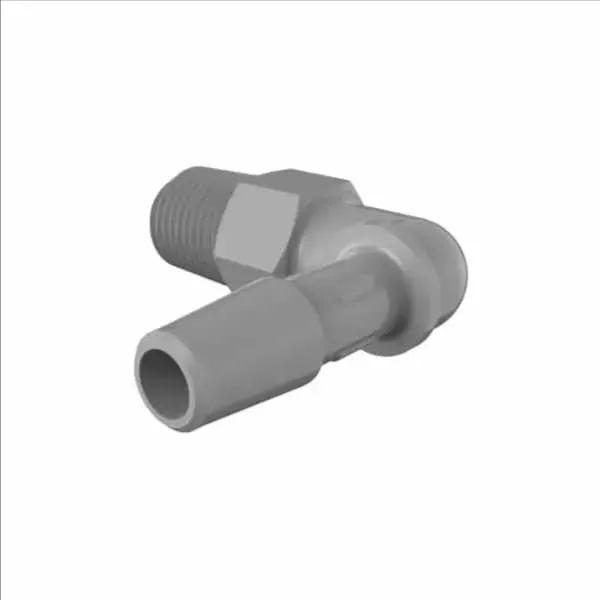 ELDON JAMES L2-4PVDF Elbow, 1/8 NPT Thread Size, 1/4 Inch Inside Dia., Gray Kynar 740 | CJ8FXC