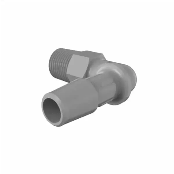 ELDON JAMES L2-5PVDF Elbow, 1/8 NPT Thread Size, 5/16 Inch Inside Dia., Gray Kynar 740 | CJ8FXL
