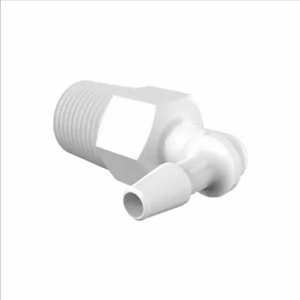ELDON JAMES L2B-2WP White Polypropylene Elbow, 1/8 BSPT Size, 1/8 Inch Inside Dia. | CJ8FYR