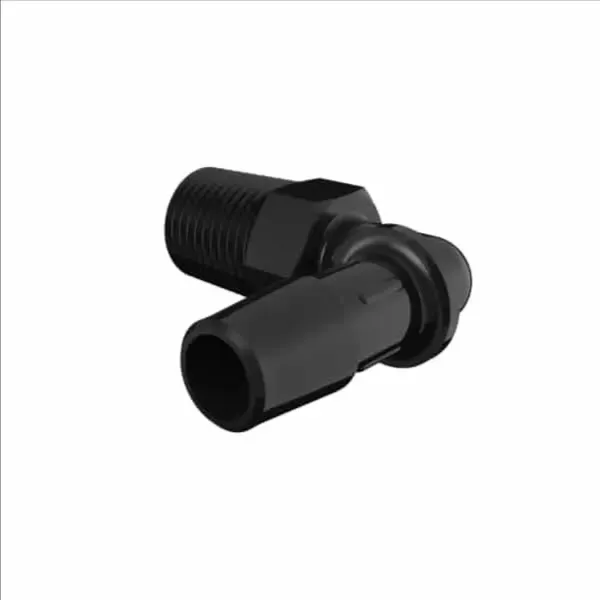 ELDON JAMES L4B-6BN Black Nylon Elbow, 1/4 BSPT Size, 3/8 Inch Inside Dia. | CJ8GEQ