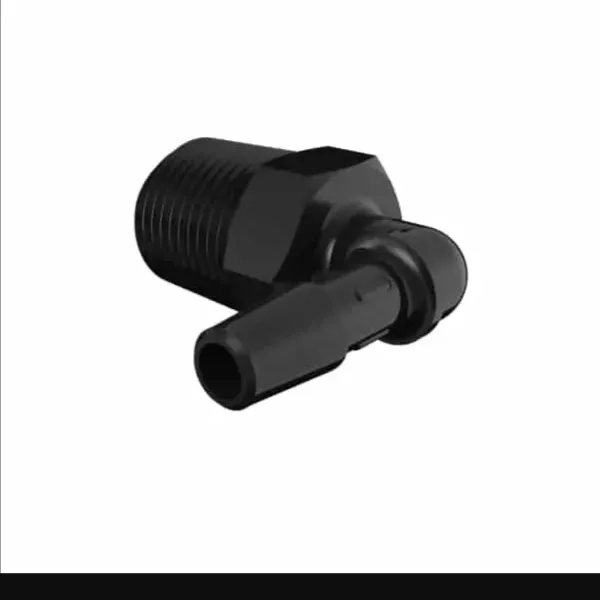 ELDON JAMES L6-4GFBN Glass Filled Black Nylon Elbow, 3/8 NPT Thread Size, 1/4 Inch Inside Dia. | CJ8GFN