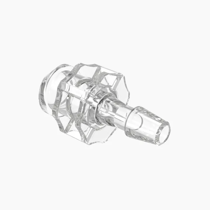 ELDON JAMES LBF-3CVU-QC Large Bore Female Luer, 3/16 Inch Barb, Crystal QC | CJ8GMJ