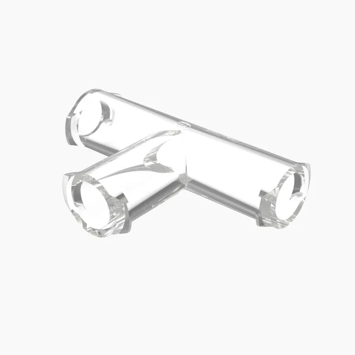 ELDON JAMES LFTCVU-QC Luer, Female Luer, Lug Thread Tee, Crystal | CJ8GVH