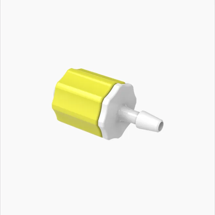 ELDON JAMES LMSLN-1.5MN-Y-QC Stationary Male Luer, Lock 3/32 Barb Size, Medical Nylon, Yellow | CJ8HJP