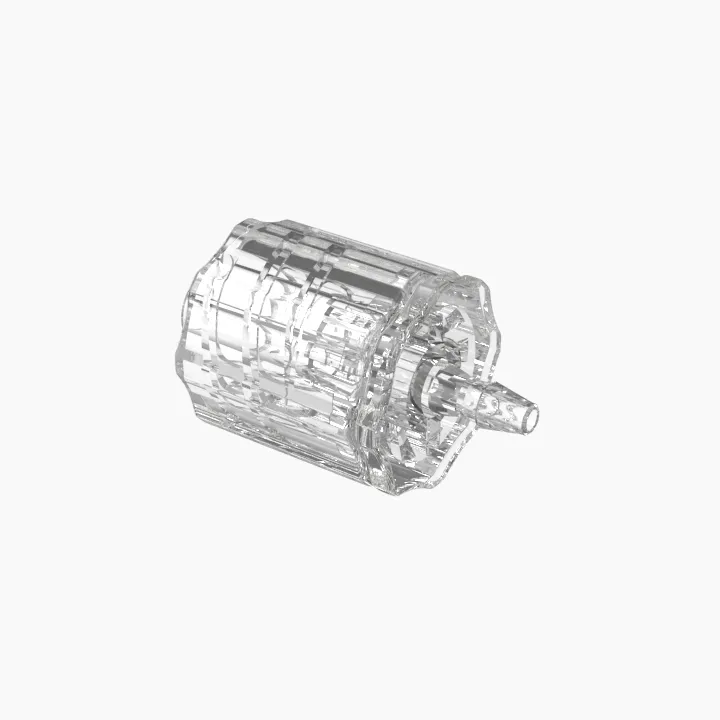 ELDON JAMES LMRLN-1CVU Male Lock and Nut Assembly, 1/16 Inch Inside Dia., Crystal, Natural | CJ8GZU